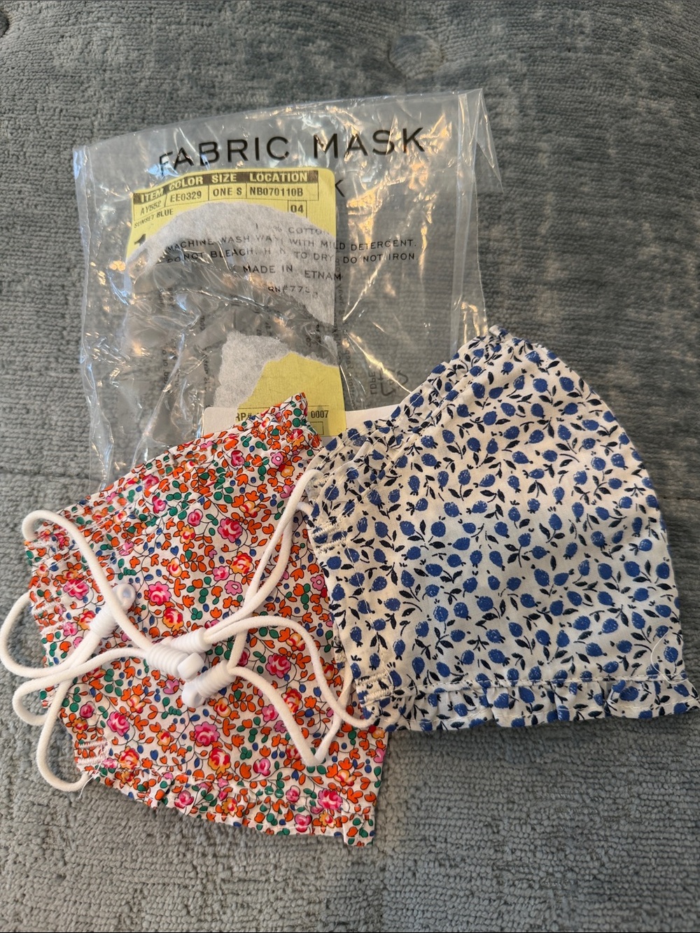 NEW Lot of 2 J.Crew Liberty of London Fabric Face Masks